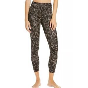 Zella Black Brown Zebra Leggings 25''‎ Inseam- Medium